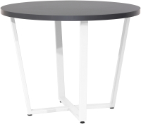 Обеденный стол Millwood Лофт Орлеан Л D100x75 (антрацит/металл белый) - 