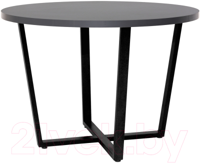 Обеденный стол Millwood Лофт Орлеан Л D110x75 (антрацит/металл черный)