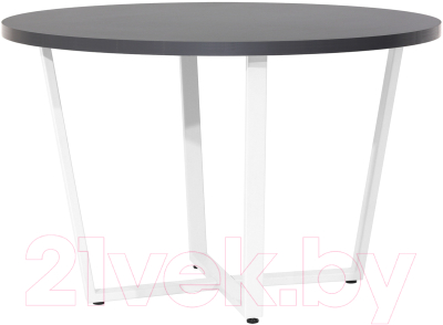 Обеденный стол Millwood Лофт Орлеан Л D120x75 (антрацит/металл белый)