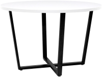 Обеденный стол Millwood Лофт Орлеан Л D120x75 (белый/металл черный) - 