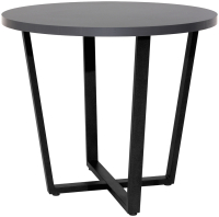 Обеденный стол Millwood Лофт Орлеан Л D90x75 (антрацит/металл черный) - 