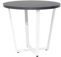 Обеденный стол Millwood Лофт Орлеан Л D90x75 (антрацит/металл белый) - 