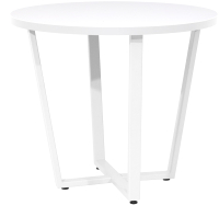 Обеденный стол Millwood Лофт Орлеан Л D90x75 (белый/металл белый) - 
