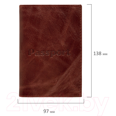 Обложка на паспорт Brauberg Passport / 238197 (коричневый)