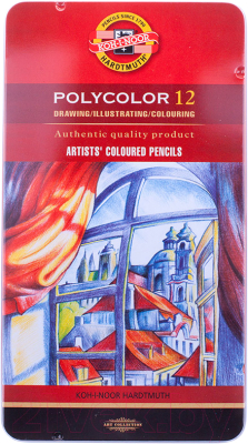 Набор цветных карандашей Koh-i-Noor Polycolor / 3822012002PL (12цв)