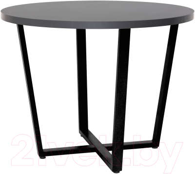 Обеденный стол Millwood Лофт Орлеан Л D100x75 (антрацит/металл черный)
