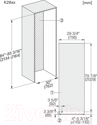 Встраиваемый холодильник Miele MasterCool K 2801 Vi R