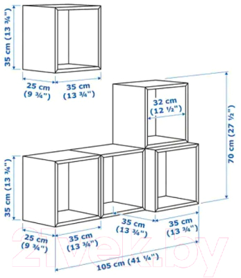 Комплект полок Ikea Экет 691.888.44