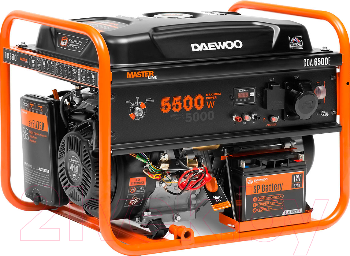 Бензиновый генератор Daewoo Power GDA 6500E