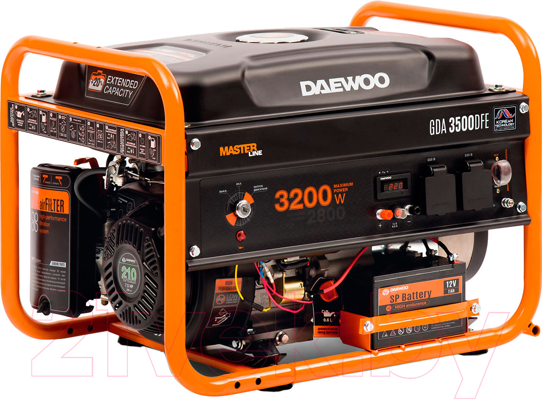 Бензиновый генератор Daewoo Power GDA 3500DFE