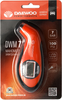 Манометр шинный Daewoo Power DW M7