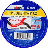 

Изолента Unibob, ПВХ 15ммx20м 59645.21
