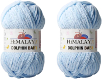 Набор пряжи для вязания Himalaya Dolphin Baby / 80306 (2 мотка, нежно-голубой) - 