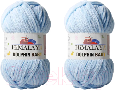 Набор пряжи для вязания Himalaya Dolphin Baby / 80306 (2 мотка, нежно-голубой)