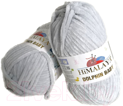 Набор пряжи для вязания Himalaya Dolphin Baby / 80325 (2 мотка, светло-серый)
