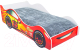 Стилизованная кровать детская Бельмарко Тачка с подъемным механизмом и матрасом / 1712 (красный) - 