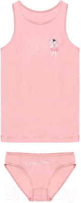 Комплект бельевой детский Mark Formelle 447006 (р.146-72, розовый/печать)