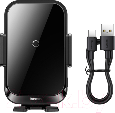 Держатель для смартфонов Baseus Halo Electric Wireless Charging Car Mount 15W / SUDD000001 (черный)