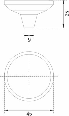 Ручка для мебели Boyard Sfera Basico RC521GR.1/W