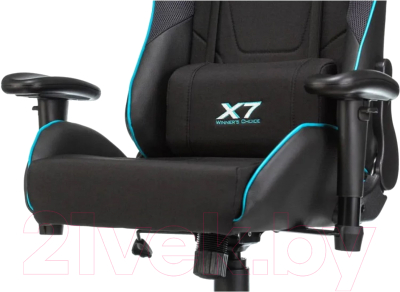 Кресло геймерское A4Tech X7 GG-1100 (черный/голубой)