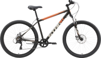 Велосипед STARK Respect 27.1 D Microshift 2023 (18, черный/оранжевый/серый) - 