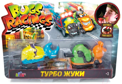 Набор игрушечных автомобилей Bugs Racings Гонка жуков / K02BR006-2 (синий/зеленый)