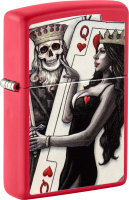 Зажигалка Zippo Skull King Queen Beauty / 48624 (красный) - 