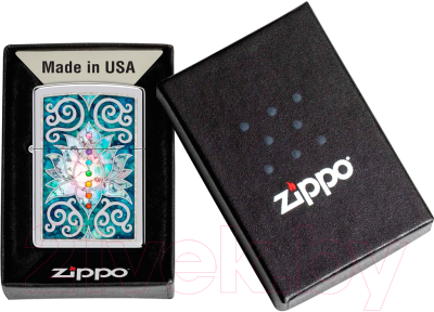 Зажигалка Zippo Lotus Flower / 48592 (серебристый)