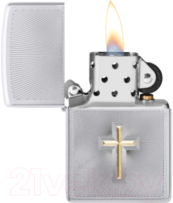 Зажигалка Zippo Cross Design / 48581 (серебристый)