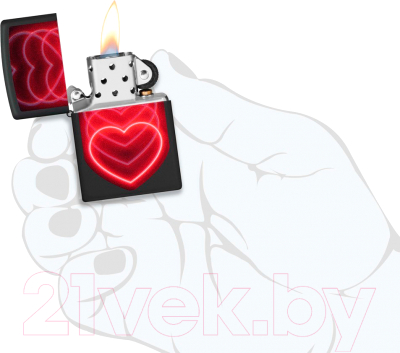 Зажигалка Zippo Hearts Design / 48593 (черный)