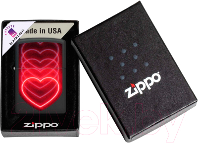 Зажигалка Zippo Hearts Design / 48593 (черный)