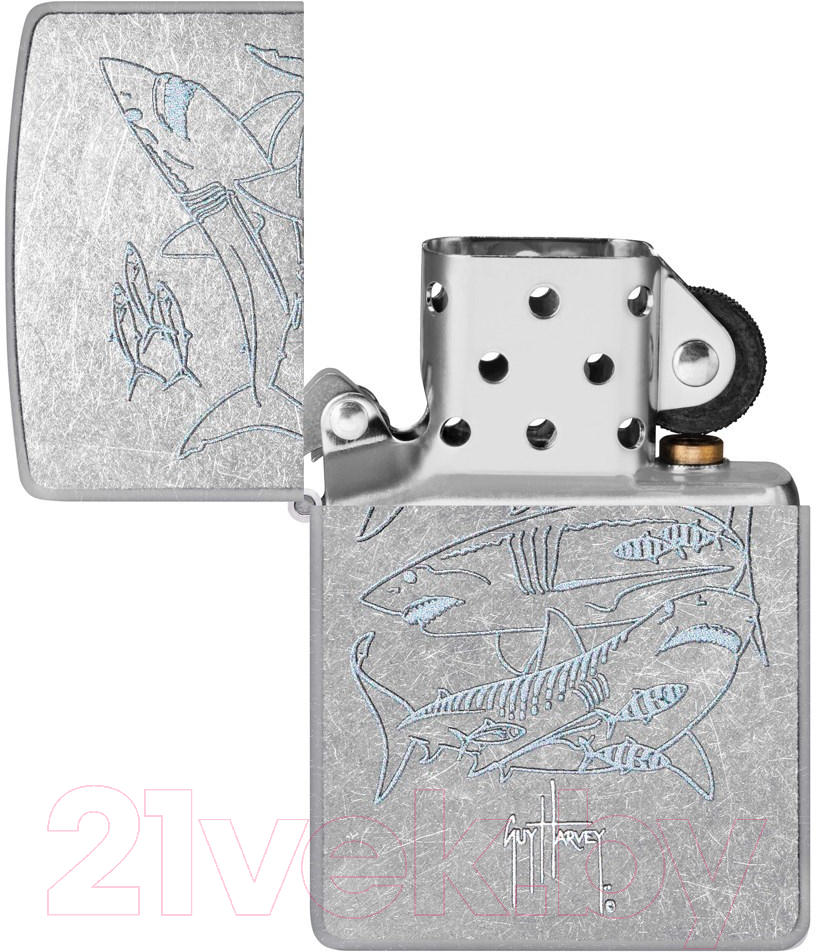 Зажигалка Zippo Guy Harvey / 48595 (серебристый) — фото 4