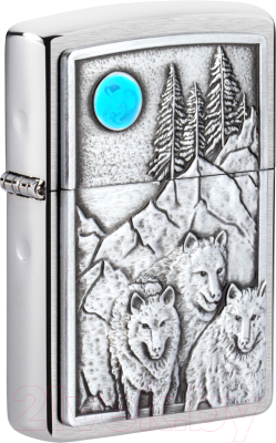 Зажигалка Zippo Wolf Design / 49295 (серебристый)