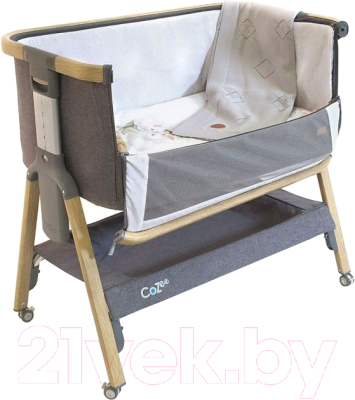 Детская кроватка Tutti Bambini CoZee Luxe с колесами (Oak/Charcoal)