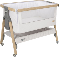 Детская кроватка Tutti Bambini CoZee Luxe с колесами (Oak/Silver) - 