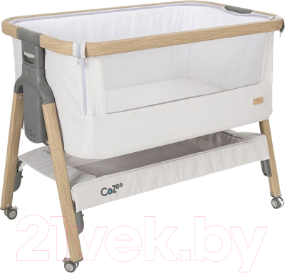 Детская кроватка Tutti Bambini CoZee Luxe с колесами (Oak/Silver)
