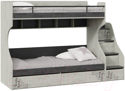 Лестница для кровати ТриЯ Оксфорд-2 ТД-399.11.12 приставная (матера/дуб крафт белый с рисунком)