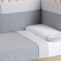 Комплект постельный для малышей Micuna Nature 60x120 / TX-1650 (серый) - 