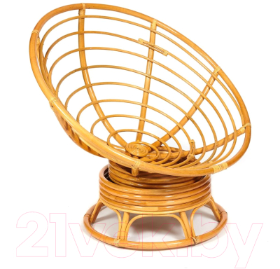 Изображение товара Кресло-качалка Tetchair Papasan W 23/01 B с подушкой (мед/флок олива)