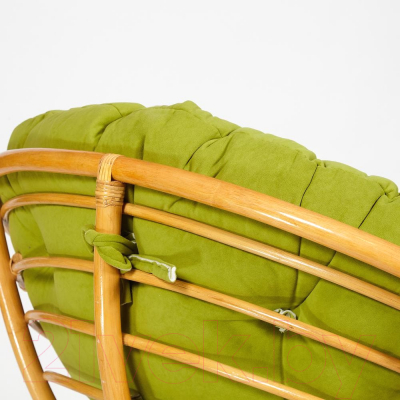 Изображение товара Кресло-качалка Tetchair Papasan W 23/01 B с подушкой (мед/флок олива)