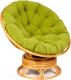 Миниатюра изображения товара Кресло-качалка Tetchair Papasan W 23/01 B с подушкой (мед/флок олива)