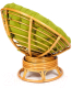 Миниатюра изображения товара Кресло-качалка Tetchair Papasan W 23/01 B с подушкой (мед/флок олива)