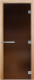 Стеклянная дверь для бани/сауны Doorwood Эталон 80x200 (бронза матовое) - 