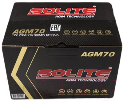 Автомобильный аккумулятор Solite AGM60L 640A (60 А/ч)