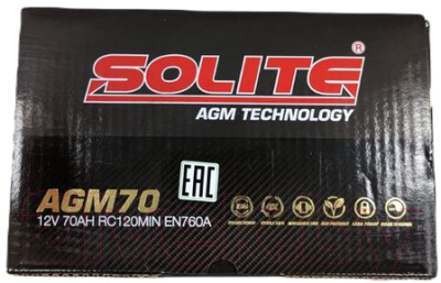 Автомобильный аккумулятор Solite AGM60L 640A (60 А/ч)