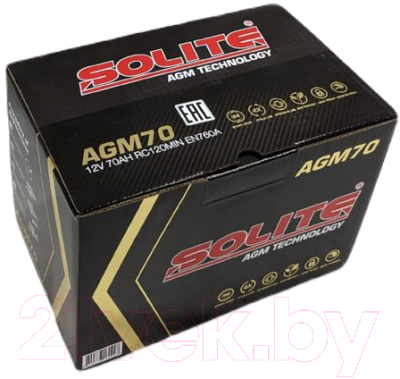 Автомобильный аккумулятор Solite AGM70L 760A (70 А/ч)