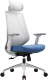 Кресло офисное Chairman CH580 (серый/голубой) - 