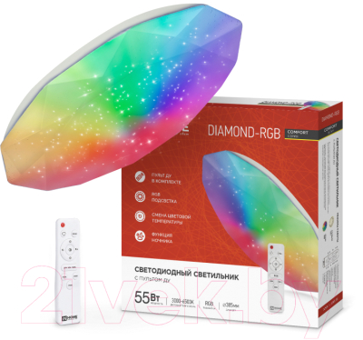 Потолочный светильник INhome Comfort Diamond / 4690612044576 (с пультом)