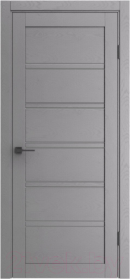 Дверь межкомнатная el'Porta Порта-28 70x200 (Graphite Wood/Grey Fog)