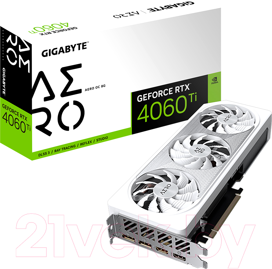 Видеокарта Gigabyte RTX 4060 Ti Aero OC 8G (GV-N406TAERO OC-8GD)